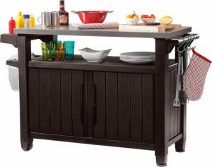 Keter Stół ogrodowy ze schowkiem UNITY XL - brązowy 3