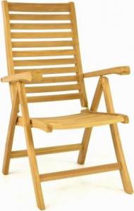 Divero Drewniane krzesło regulowane DIVERO T - drewno tekowe 1