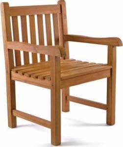 Divero Ekskluzywne krzesło z drewna teakowego DIVERO 1