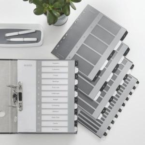 Leitz Przekładki plastikowe do nadruku tekstu na kartę, WOW, 112, biało-czarne 12160000 3