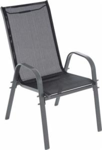 Maxxiva GARTHEN Krzesła ogrodowe sztaplowane, czarne / ciemnoszare 2
