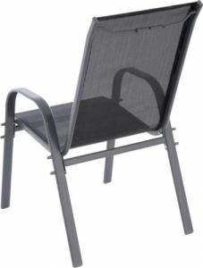 Maxxiva GARTHEN Krzesła ogrodowe sztaplowane, czarne / ciemnoszare 6