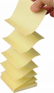 Post-It 3M karteczki samoprzylepne Post-it_ Z-Notes z certyfikatem PEFC Recycled, Żółte, 76x76mm, 6 bloczków po 100 kar 3