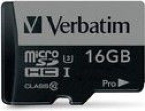 Karta Verbatim Pro MicroSDHC 16 GB Class 10 UHS-I/U3  (47040) 1