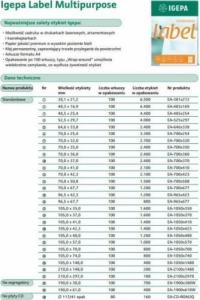 Igepa Etykieta samoprzylepna 48.5x25.4mm (100sztuk) CONTILABEL EA-485X254 2