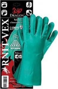 Reis Rękawice RNIT-VEX rozmiar 7 zielone wykonane z kauczuku nitrylowego 1