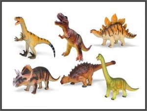 Figurka Hipo Dinozaury miekkie 6rodz.50-60cm HIP HWC053 - 5907700682251 1