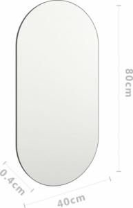 vidaXL vidaXL Lustro, 80x40 cm, szklane 6