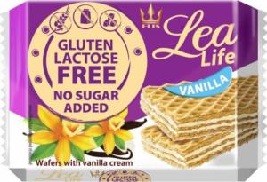 Lea Life Wafle waniliowe bez glutenu laktozy i bez dodatku cukru Lea Life 95g 1