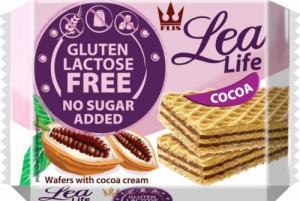 Lea Life Wafle kakaowe bez glutenu, laktozy i bez dodatku cukru Lea Life, 95g 1