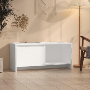 vidaXL vidaXL Szafka pod TV, biała, 90x35x40 cm, płyta wiórowa 1