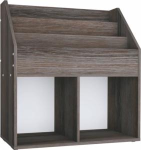 vidaXL vidaXL Regał na czasopisma dla dzieci, szary/dąb sonoma, 71x30x78,5 cm 2