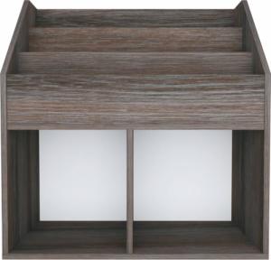 vidaXL vidaXL Regał na czasopisma dla dzieci, szary/dąb sonoma, 71x30x78,5 cm 4