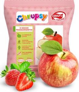 Crispy Natural Chipsy z jabłka z sokiem truskawkowym Crispy Natural, 18g 1