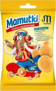 Mamut Mamutki - ciastka biszkoptowe bez dodatku cukru, 20g 1