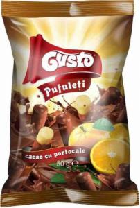 Gusto Pufuleti Chrupki kukurydziane w czekoladzie o smaku pomarańczowym Gusto Pufuleti, 50g 1