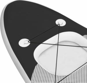 vidaXL Nadmuchiwana deska SUP z akcesoriami, czarna, 360x81x10 cm 7