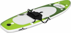 vidaXL Nadmuchiwana deska SUP z akcesoriami, zielona, 300x76x10 cm 2