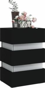 vidaXL Szafka nocna z LED, czarna, 45x35x67 cm, płyta wiórowa 3