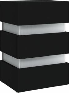 vidaXL Szafka nocna z LED, czarna, 45x35x67 cm, płyta wiórowa 7