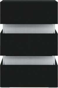 vidaXL Szafka nocna z LED, czarna, 45x35x67 cm, płyta wiórowa 8