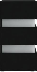 vidaXL Szafka nocna z LED, czarna, 45x35x67 cm, płyta wiórowa 9
