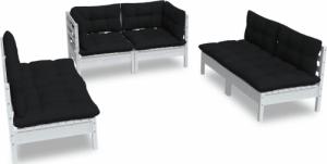 vidaXL vidaXL 6-cz. zestaw wypoczynkowy do ogrodu, z poduszkami, lita sosna 2