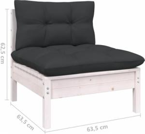 vidaXL vidaXL 6-cz. zestaw wypoczynkowy do ogrodu, z poduszkami, lita sosna 6