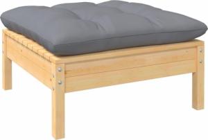 vidaXL vidaXL 8-cz. zestaw wypoczynkowy do ogrodu, szare poduszki, sosna 5