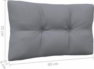 vidaXL vidaXL 8-cz. zestaw wypoczynkowy do ogrodu, szare poduszki, sosnowy 6