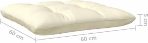 vidaXL vidaXL 2-osobowa sofa ogrodowa z kremowymi poduszkami, drewno sosnowe 7