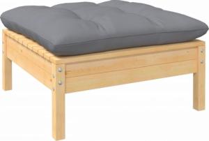 vidaXL vidaXL 10-cz. zestaw wypoczynkowy do ogrodu, szare poduszki, sosnowy 4