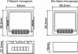 OXT Moduł mini przekaźnik 2 obw. bez N ZigBee TUYA 5