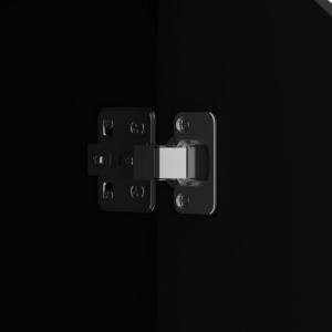 vidaXL Szafka na wysoki połysk, czarna, 60x30x72 cm, płyta wiórowa 3