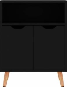 vidaXL Szafka na wysoki połysk, czarna, 60x30x72 cm, płyta wiórowa 4