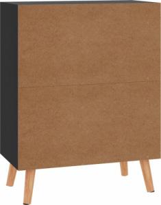 vidaXL Szafka na wysoki połysk, czarna, 60x30x72 cm, płyta wiórowa 7