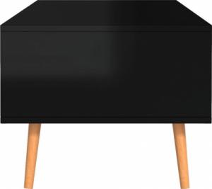 vidaXL Stolik kawowy, wysoki połysk, czarny, 100x49,5x43 cm, płyta 6