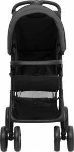 Wózek vidaXL Wózek spacerowy 3-w-1, ciemnoszaro-czarny, stalowy 6