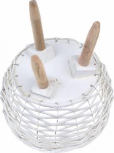 Pepco PEPCO Doniczka na nóżkach wiklina 23x23x23cm Biały 3