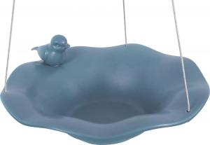 Zolux Poidło/basen ceramiczny z figurką ptaka kol. szaroniebieski 1