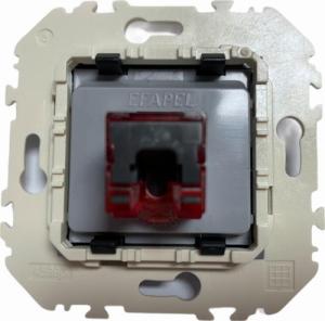 Efapel EFAPEL QUADRO45 GNIAZDO KOMPUTEROWE RJ45 KAT6 45455 KWPM CZARNY 2