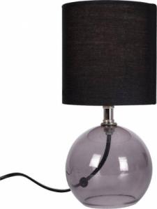 Lampa stołowa Ambiance Lampa stołowa z kloszem abażurem lampka nocna czarna ze szklaną podstawą 25x12 cm 1