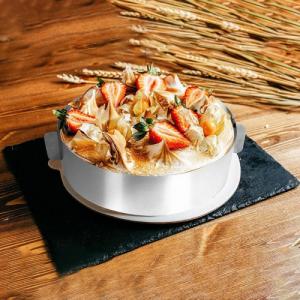 La Cucina Forma do pieczenia ciasta regulowana okrągła rozsuwana opaska do tortu stalowa obręcz 16-30 cm 6