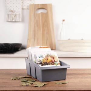 Vilde Organizer pojemnik kuchenny na przyprawy w torebkach zioła torebki dzielony szary 4