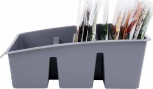 Vilde Organizer pojemnik kuchenny na przyprawy w torebkach zioła torebki dzielony szary 9