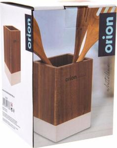 Orion Stojak pojemnik organizer na przybory kuchenne sztućce drewniany kuchenny 10x10x15 cm WHITELINE 7