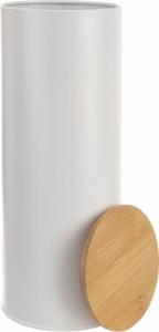 Orion Pojemnik metalowy kuchenny wysoki z uszczelką puszka z pokrywką na spaghetti biały WHITELINE 28,5 cm 3