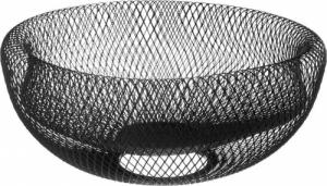 Orion Koszyk na owoce i warzywa kosz metalowy czarny miska patera okrągła loft 30 cm 3