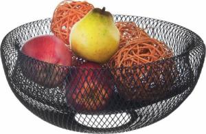 Orion Koszyk na owoce i warzywa kosz metalowy czarny miska patera okrągła loft 30 cm 4