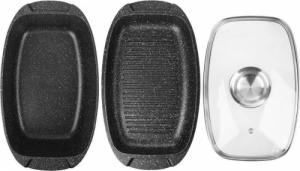 Orion Brytfanna granitowa do pieczenia smażenia garnek z pokrywą patelnia grillowa 3w1 GRANDE 5 l 4